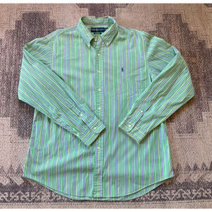 Men's Sz XL RALPH LAUREN Long Sleeve‎ Shirt Multicolor Striped Custom Fit